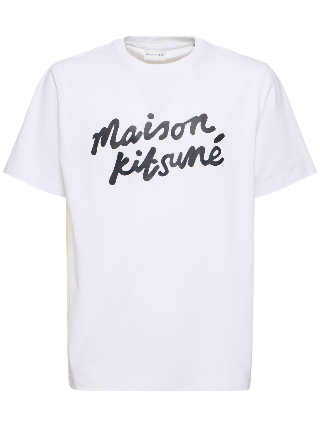 Shop Maison Kitsuné Handwriting T-shirt In 화이트,블랙