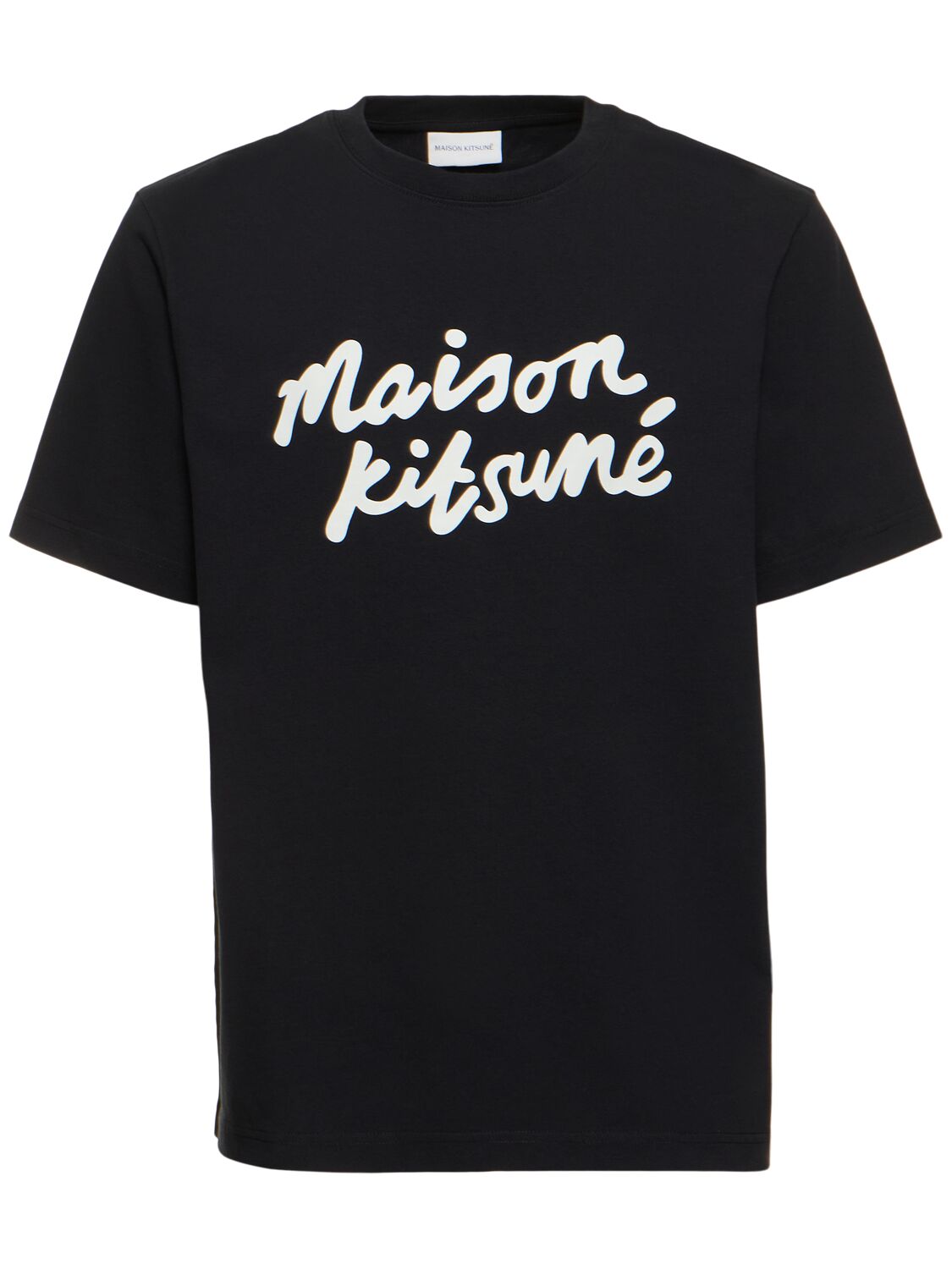 Shop Maison Kitsuné Handwriting T-shirt In Black,white