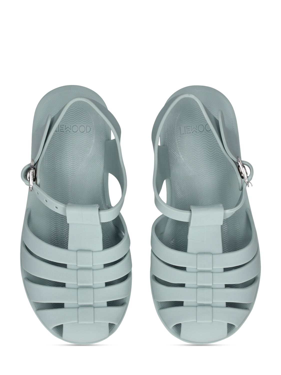Shop Liewood Rubber Jelly Sandals In Light Blue