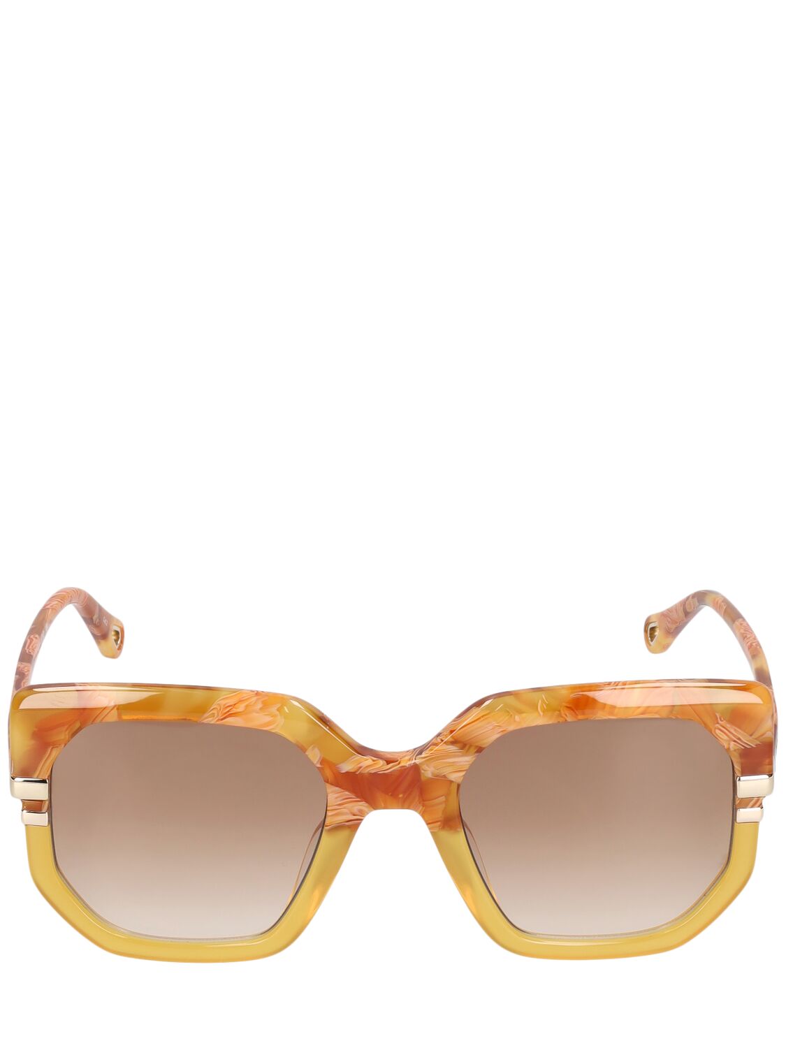 Chloé West Butterfly Bio-acetate Sunglasses In Orange