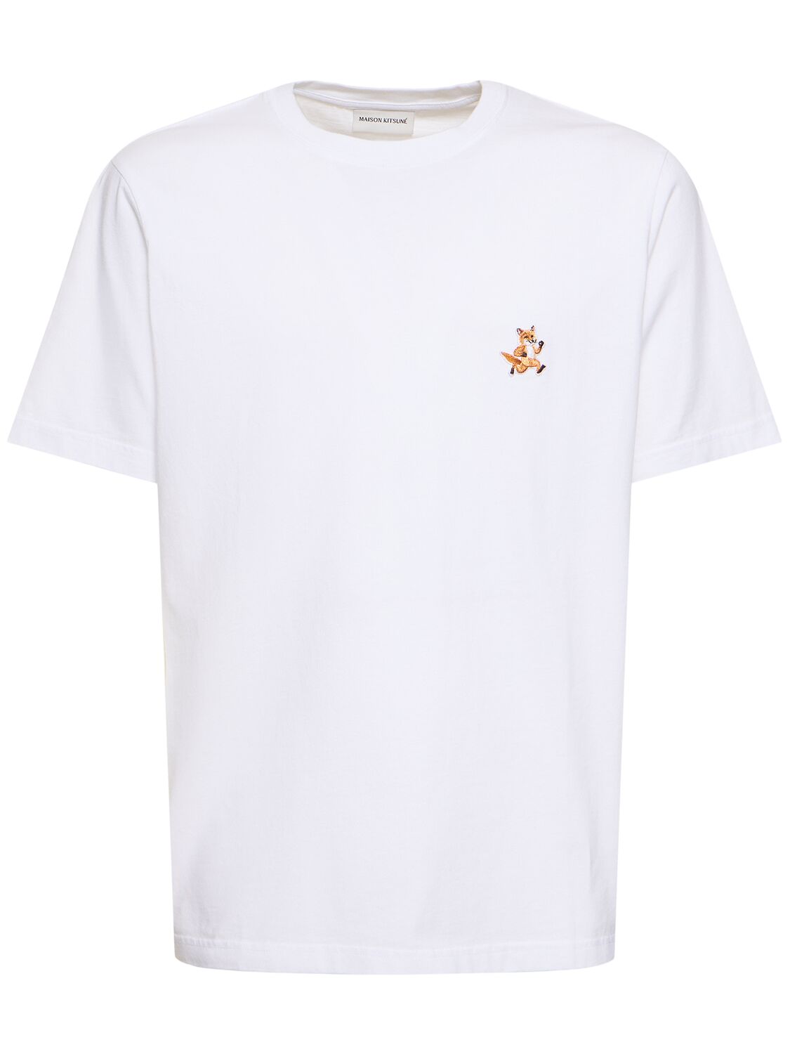 Shop Maison Kitsuné Speedy Fox Patch Comfort T-shirt In 화이트