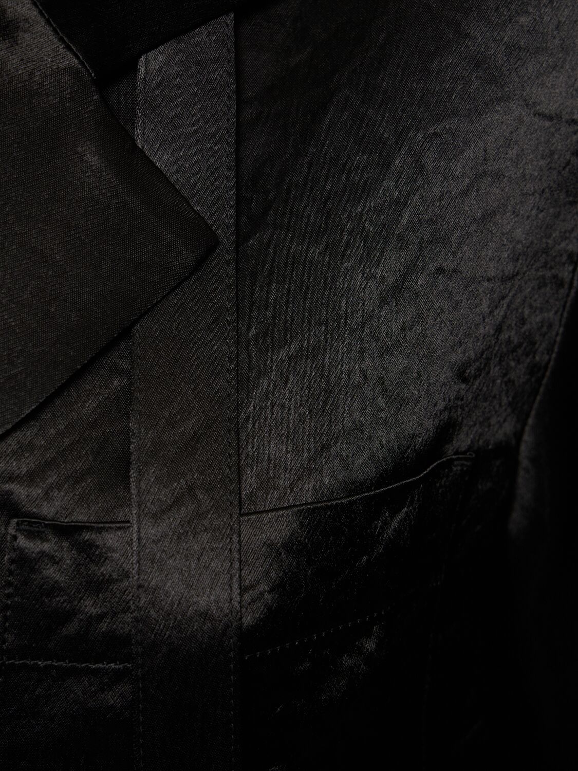 Shop Max Mara Vignola Satin Shirt W/ Self-tie Scarf In Black