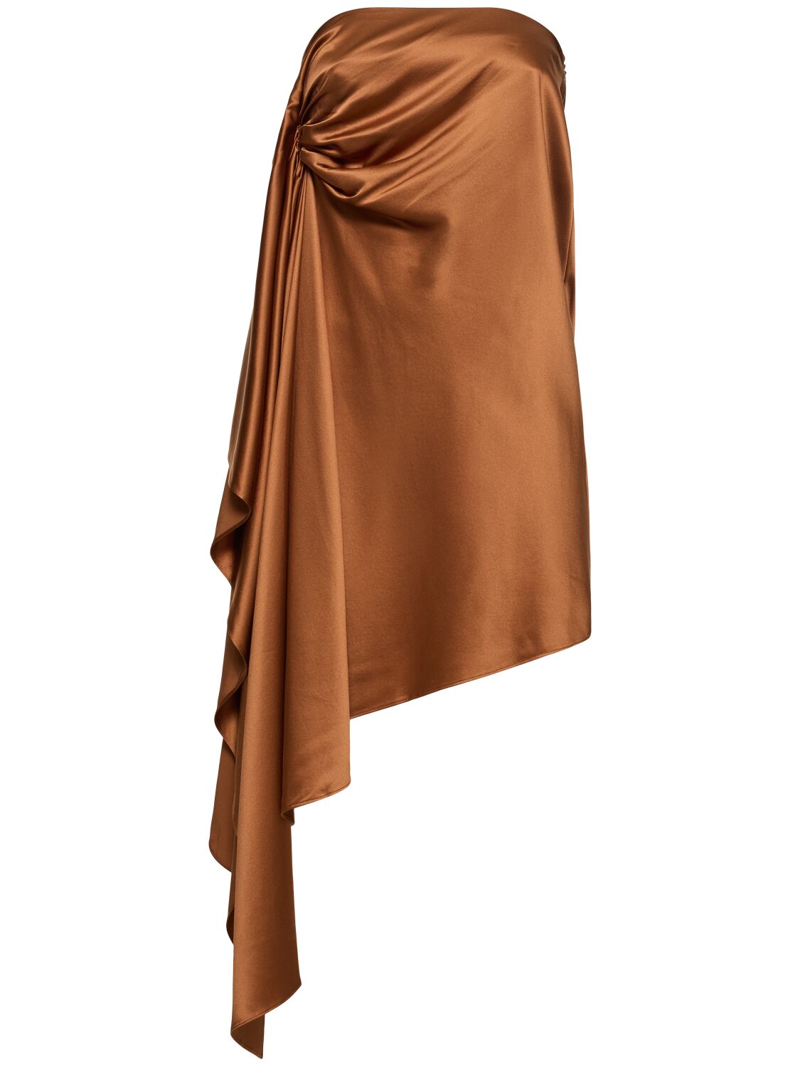 Image of Cusco Draped Silk Mini Dress