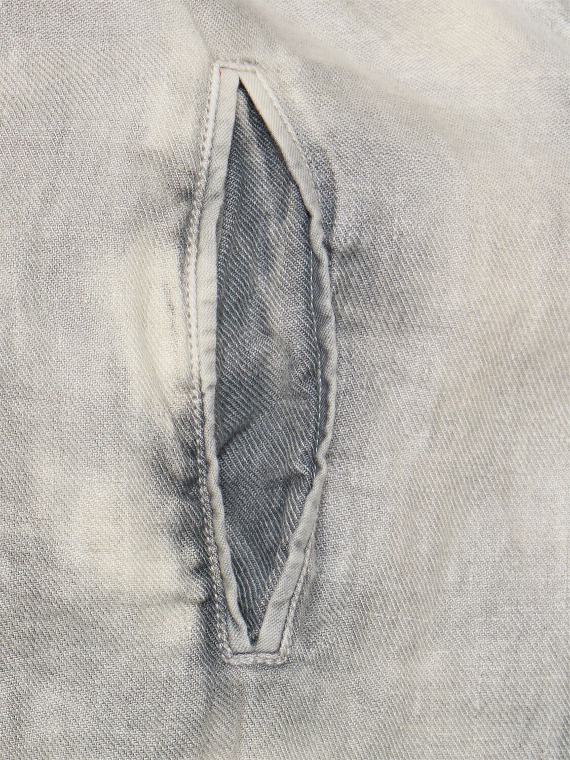 Shop Miharayasuhiro Linen Twill Jacket In Grey