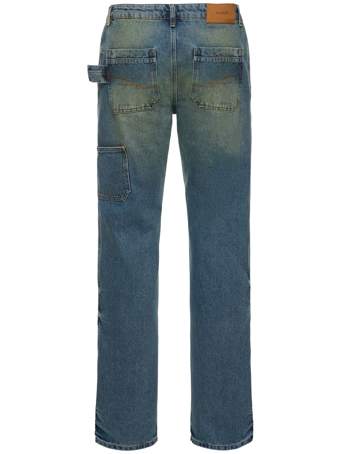 Shop Flâneur Straight Denim Carpenter Jeans In Mojave Denim Oc
