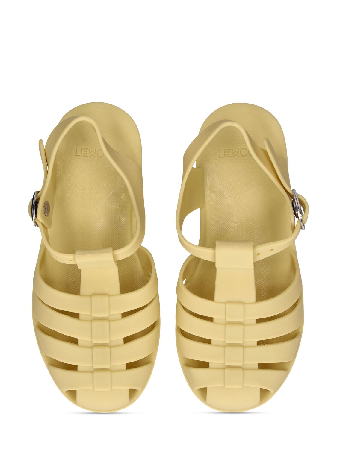 Shop Liewood Rubber Jelly Sandals In Yellow