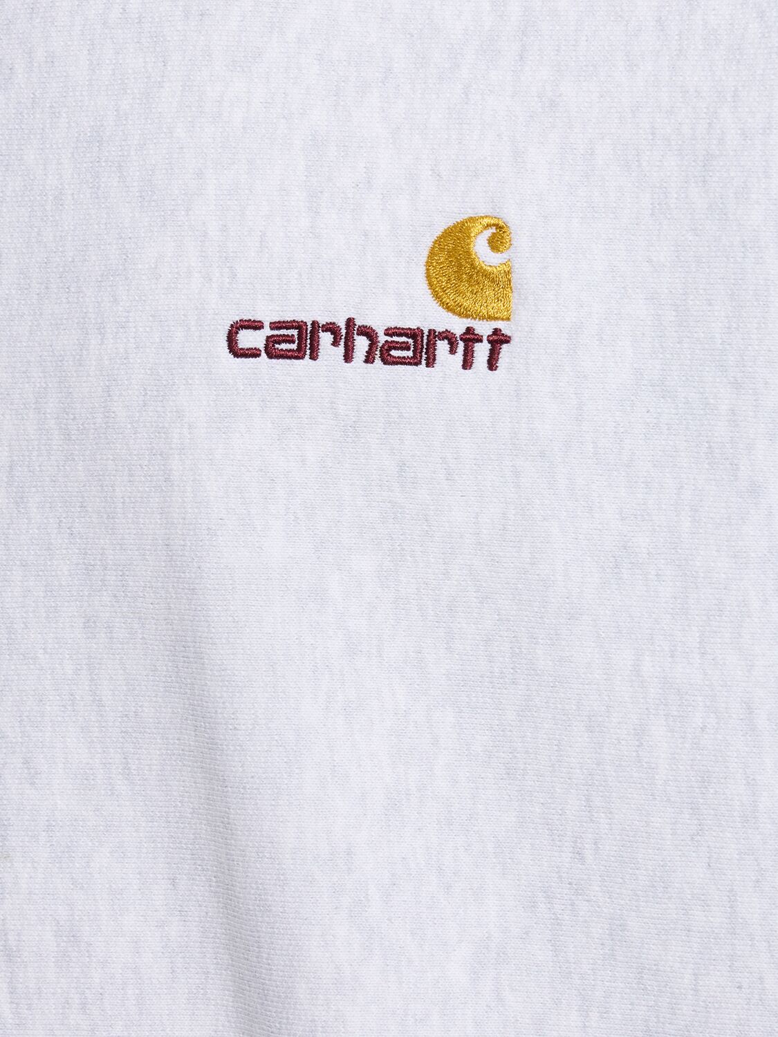 Shop Carhartt American Script Crewneck Sweatshirt In Ash Heather