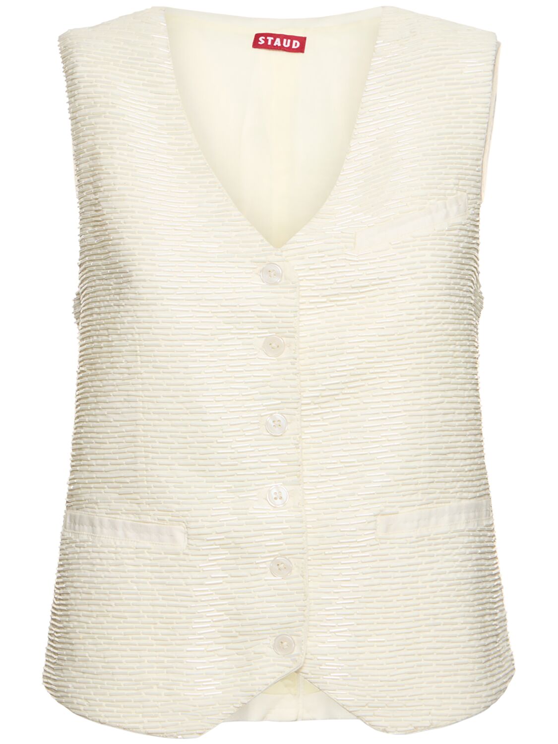 Staud Brett Suiting Vest In White