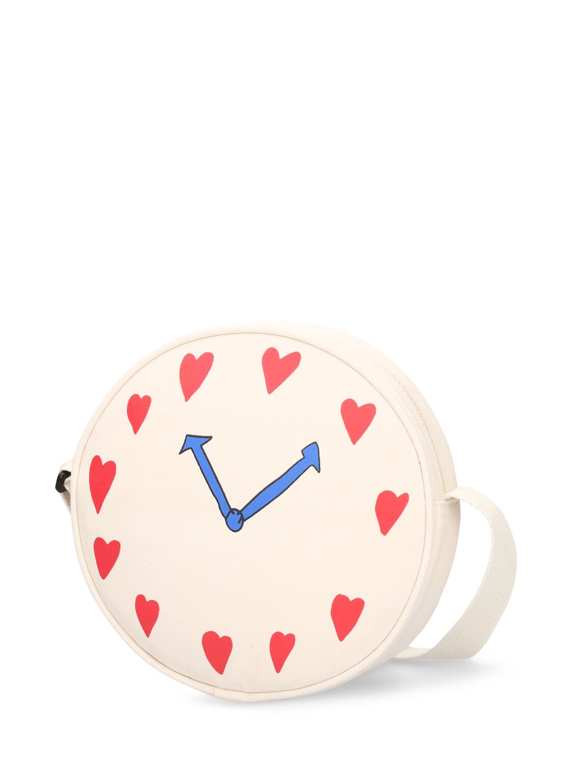 Shop Jellymallow Clock Printed Cotton Bag In Off-white