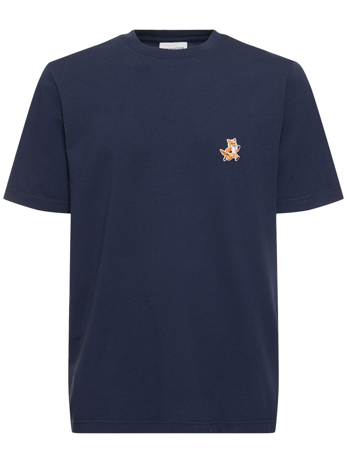 Maison Kitsuné Speedy Fox Patch Comfort T-shirt In 잉크 블루