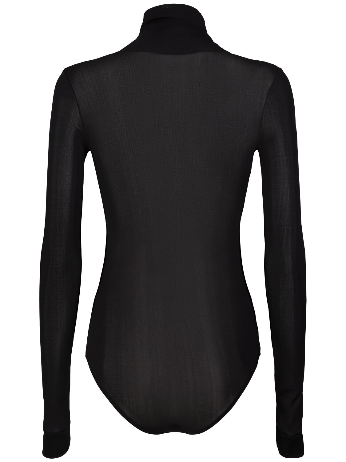 Shop Maison Margiela Viscose Jersey Turtleneck Bodysuit In Black