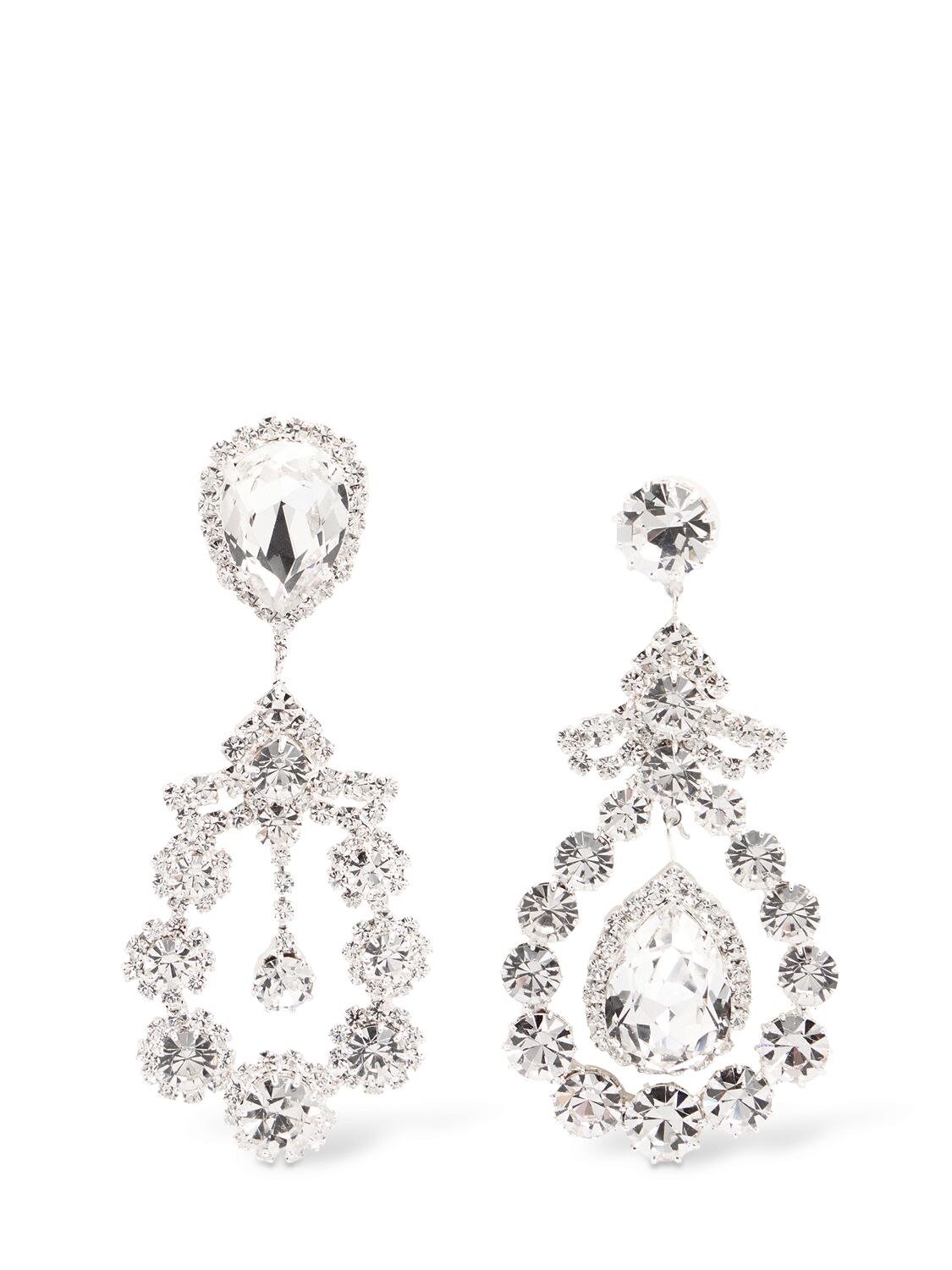 Magda Butrym Crystal Drop Earrings In Silver