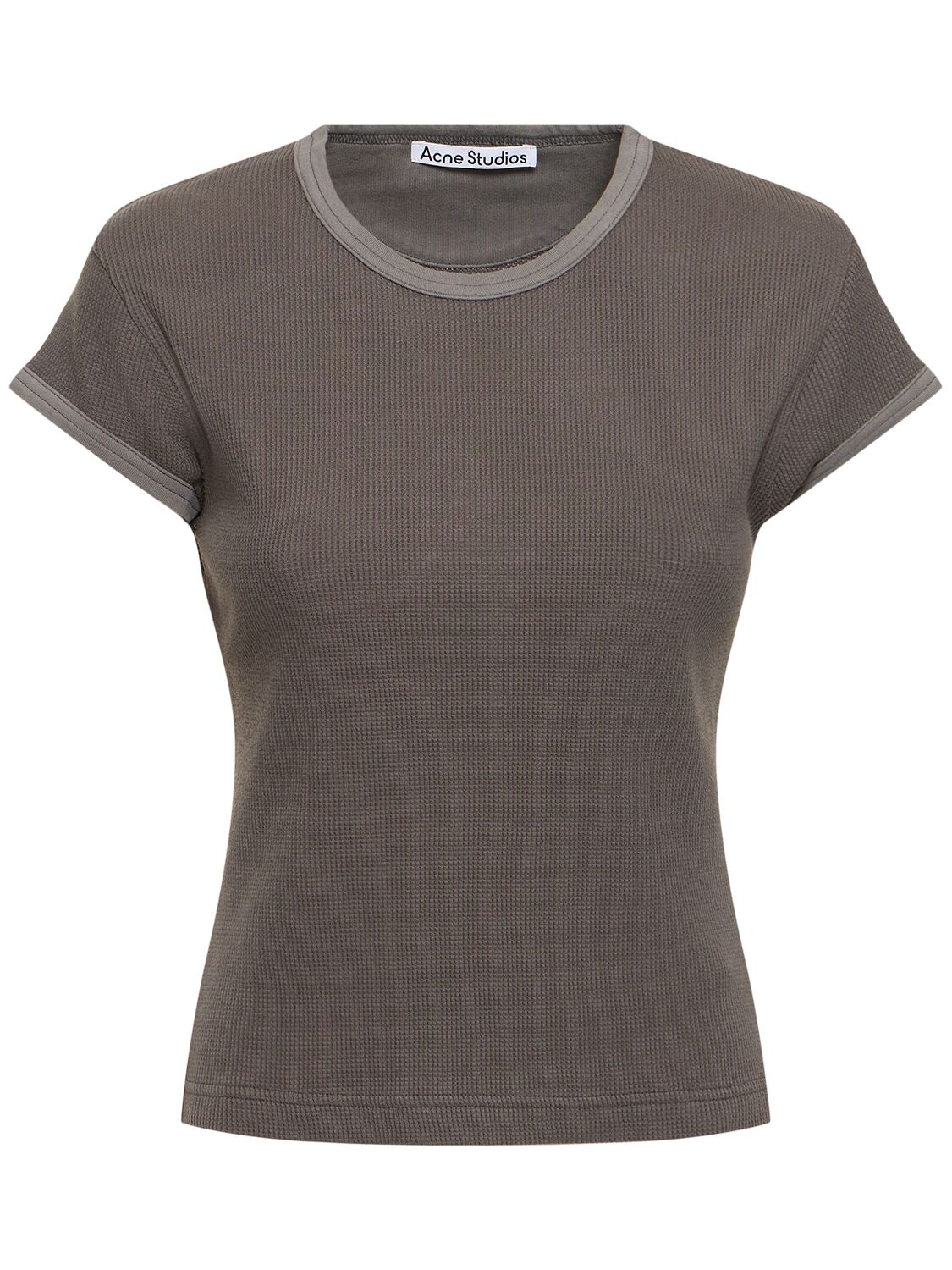 Acne Studios Cotton Jersey Short Sleeve T-shirt In Grey