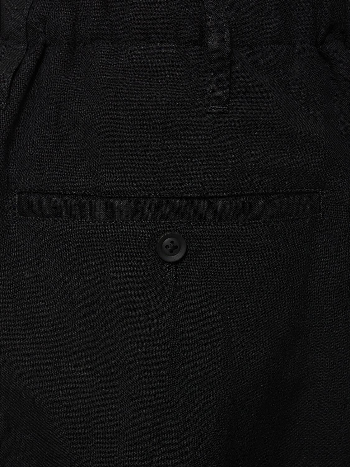 Shop Yohji Yamamoto R-angel Printed Viscose & Linen Pants In Black