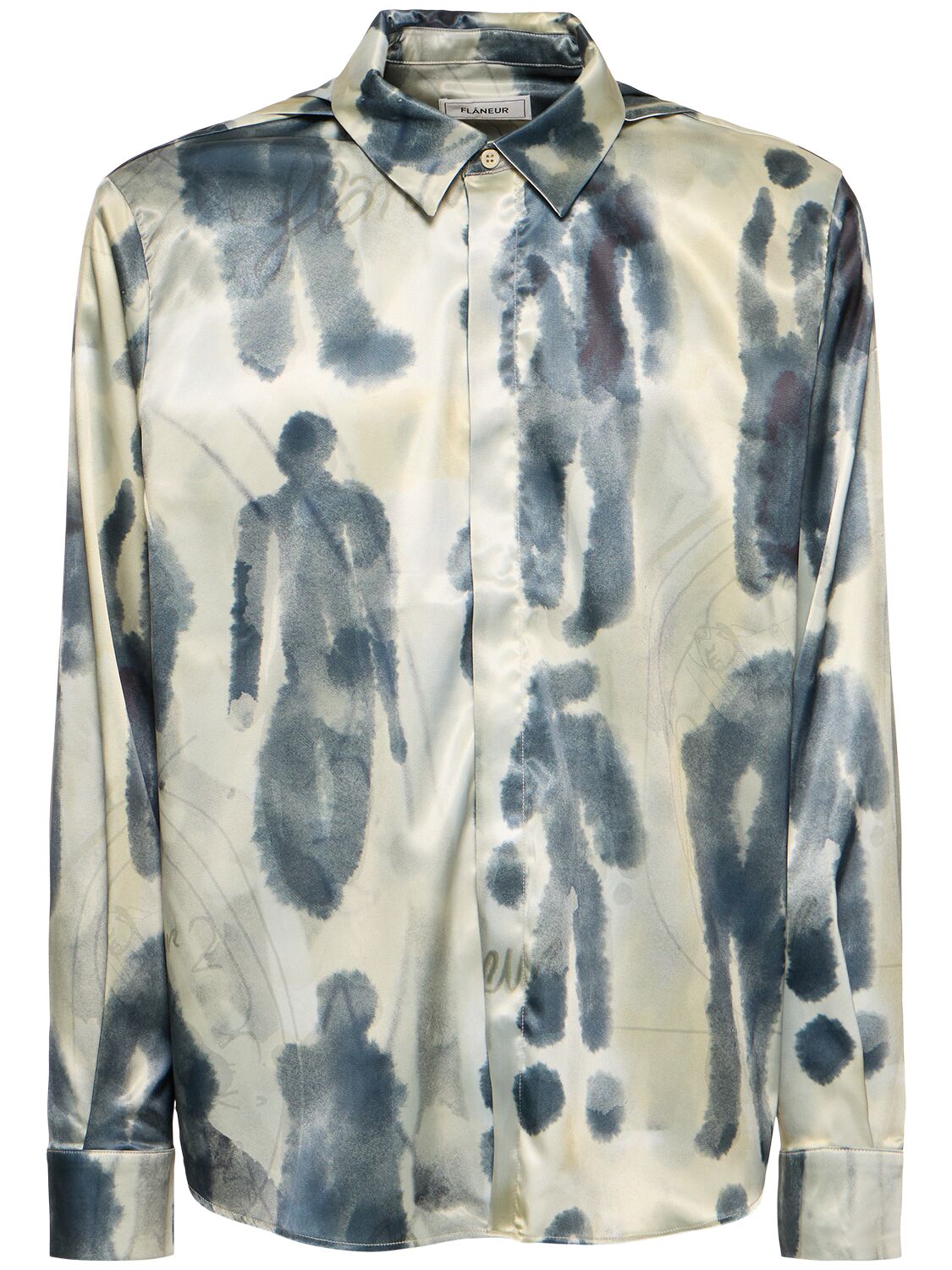 Image of Characters Hooded Silk Shirt
