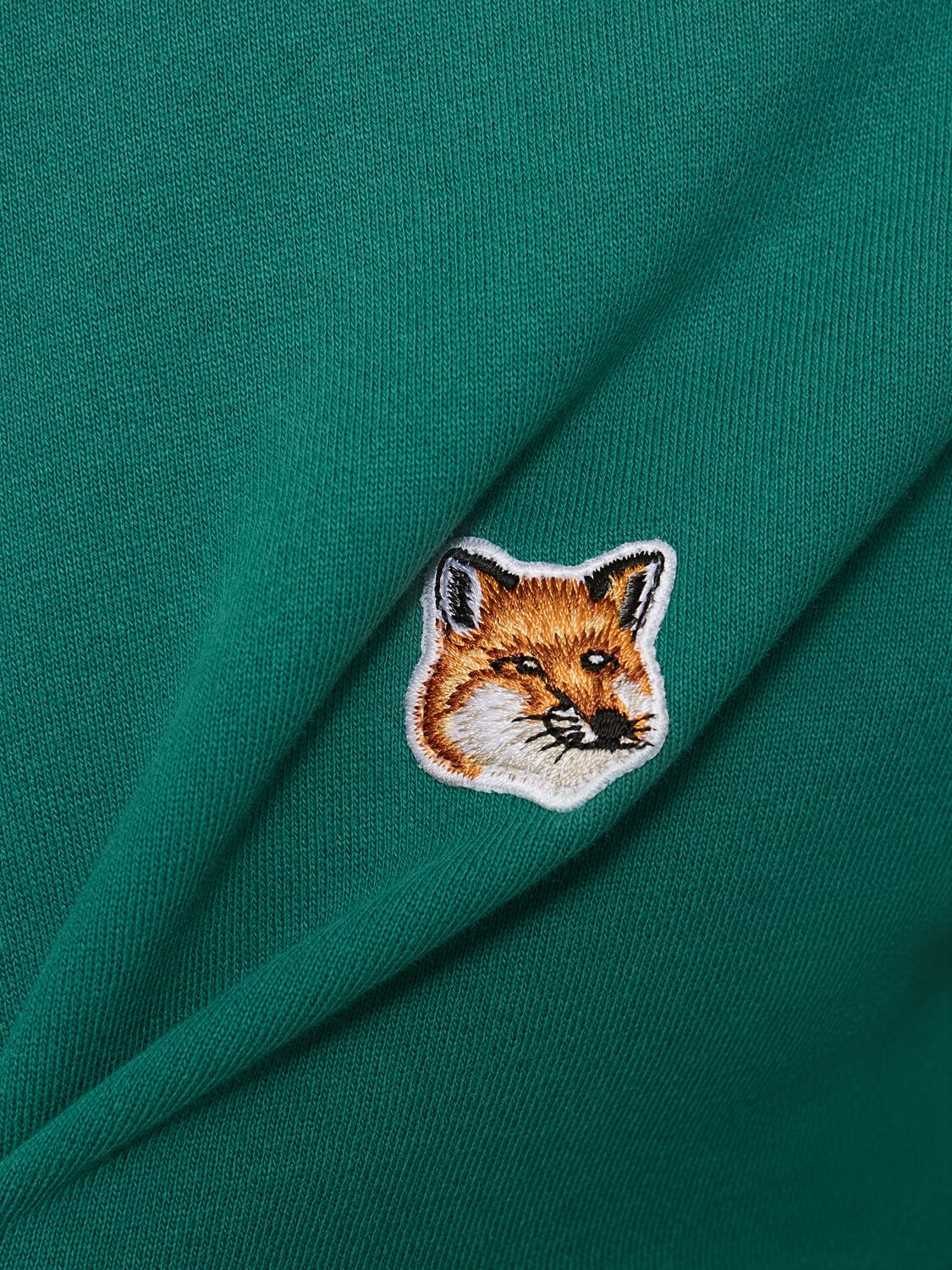 Shop Maison Kitsuné Fox Head Patch Regular Sweatshirt In Pine