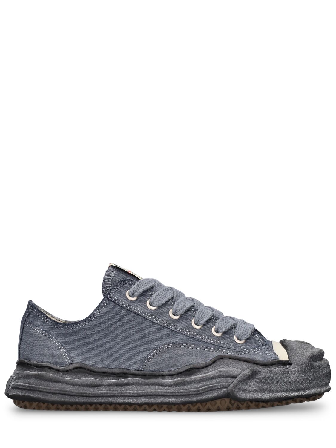 Miharayasuhiro Hank Canvas Low Top Sneakers In Blk,blk