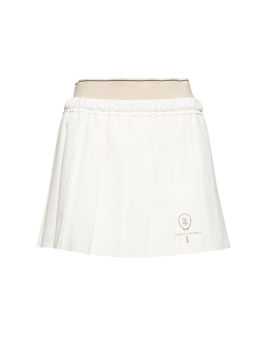 Brunello Cucinelli Miniskirt With Tennis Logo In White