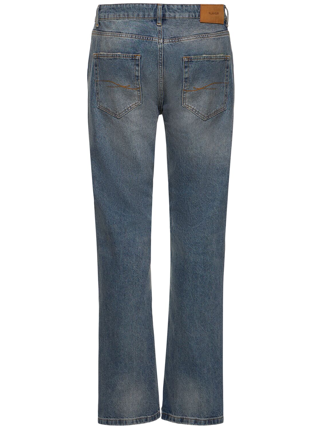 Shop Flâneur Straight Denim Jeans In Blue Denim Oc