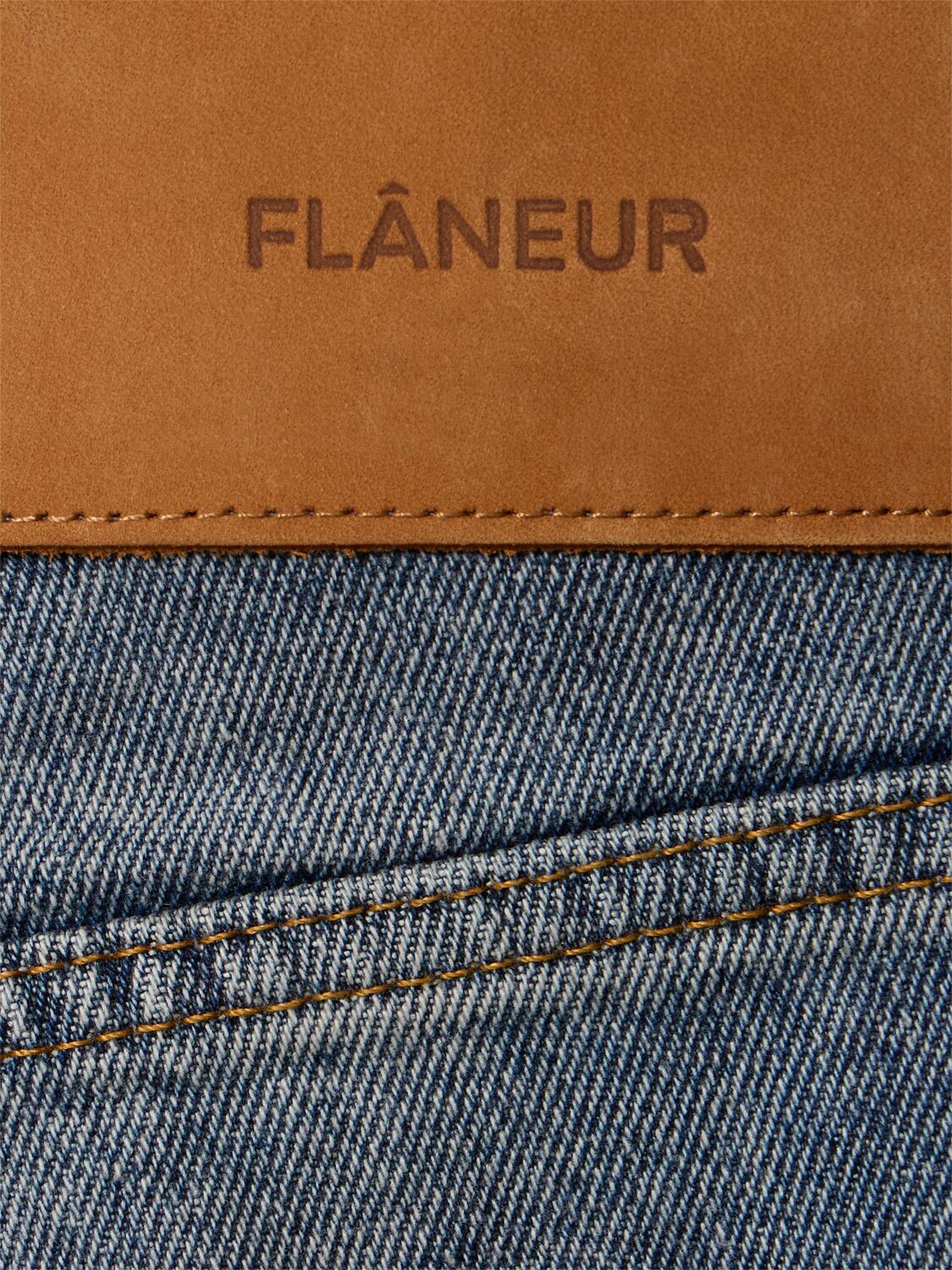 Shop Flâneur Straight Denim Jeans In Blue Denim Oc