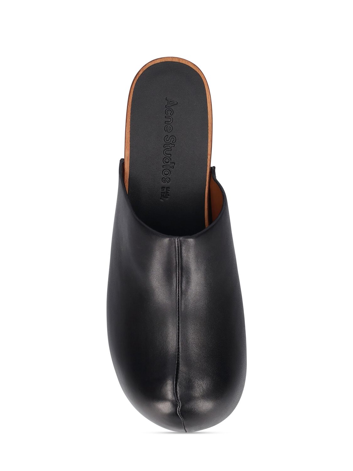 Shop Acne Studios 70mm Barlo Leather Clogs In Black