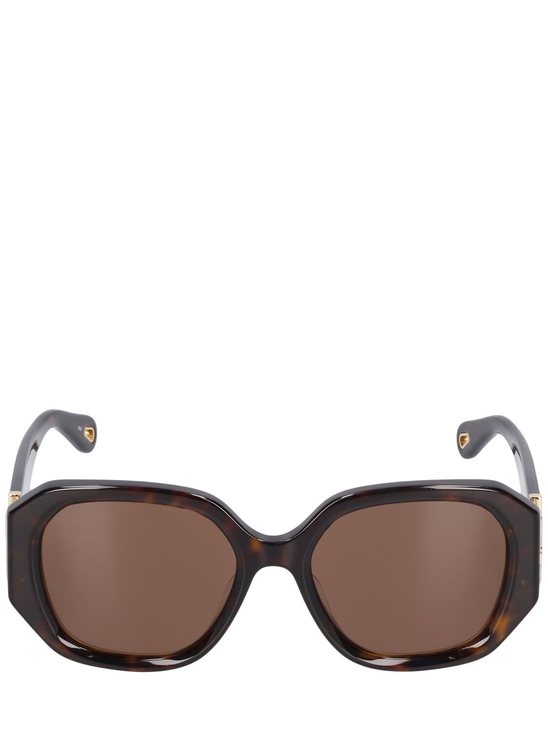 Chloé Marcie Squared Bio-acetate Sunglasses In Brown