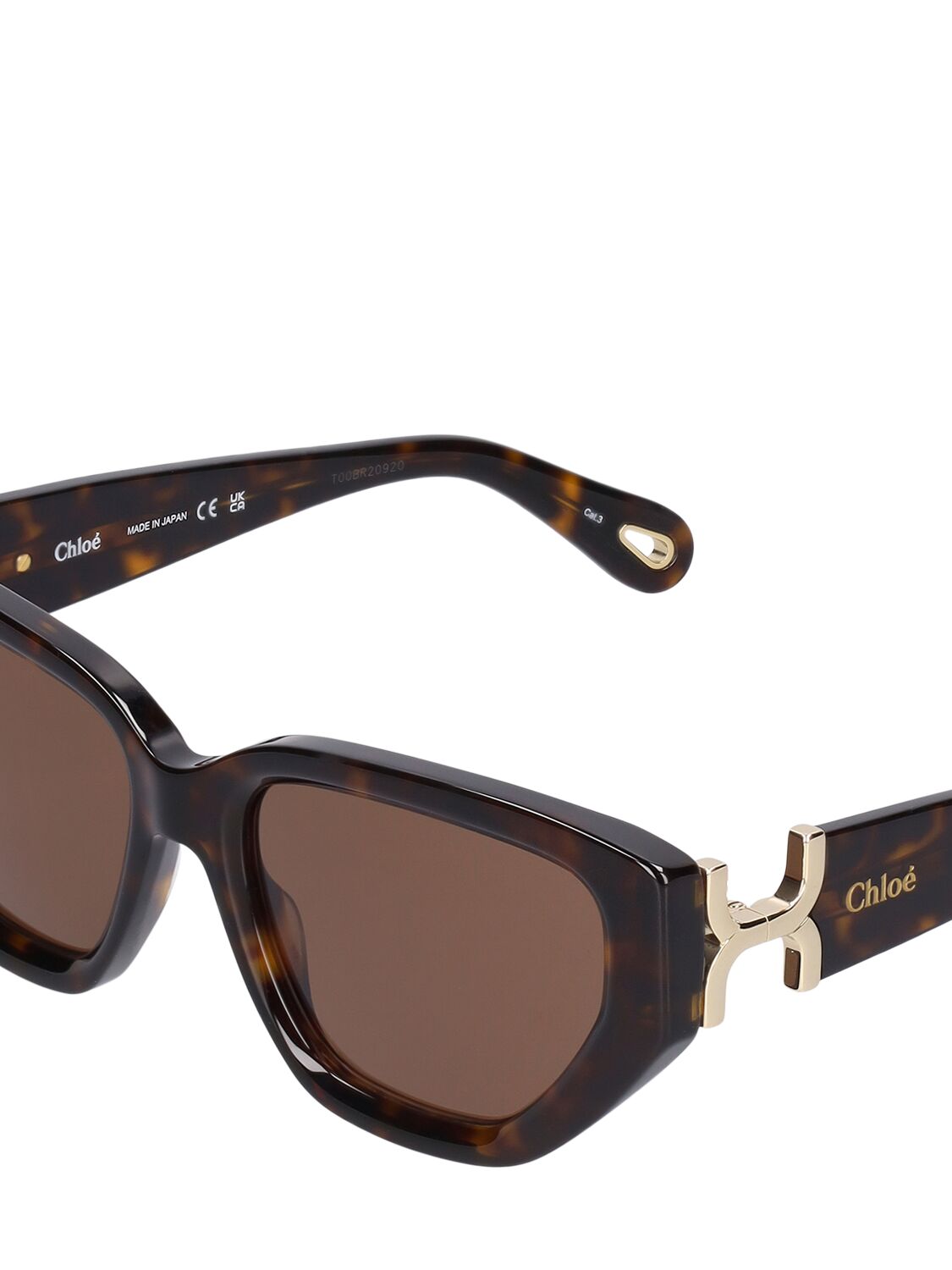 Shop Chloé Marcie Cat-eye Bio-acetate Sunglasses In Havana,brown