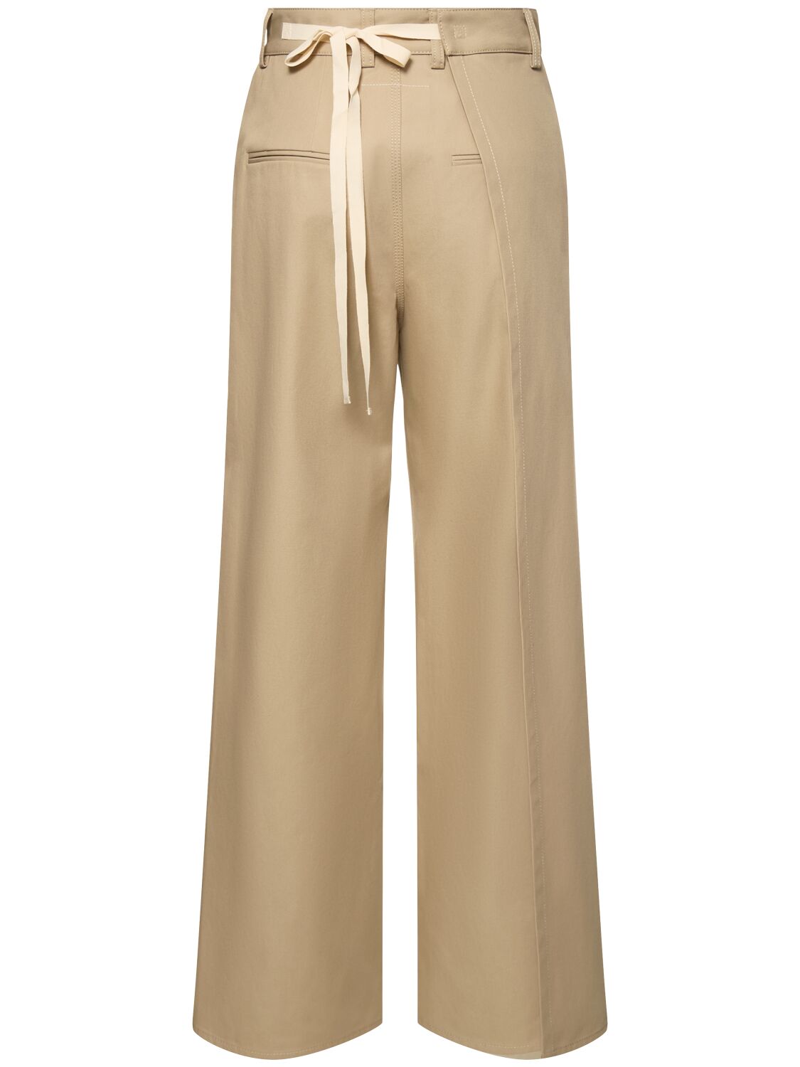 Shop Mm6 Maison Margiela Cotton Gabardine Pants In Beige