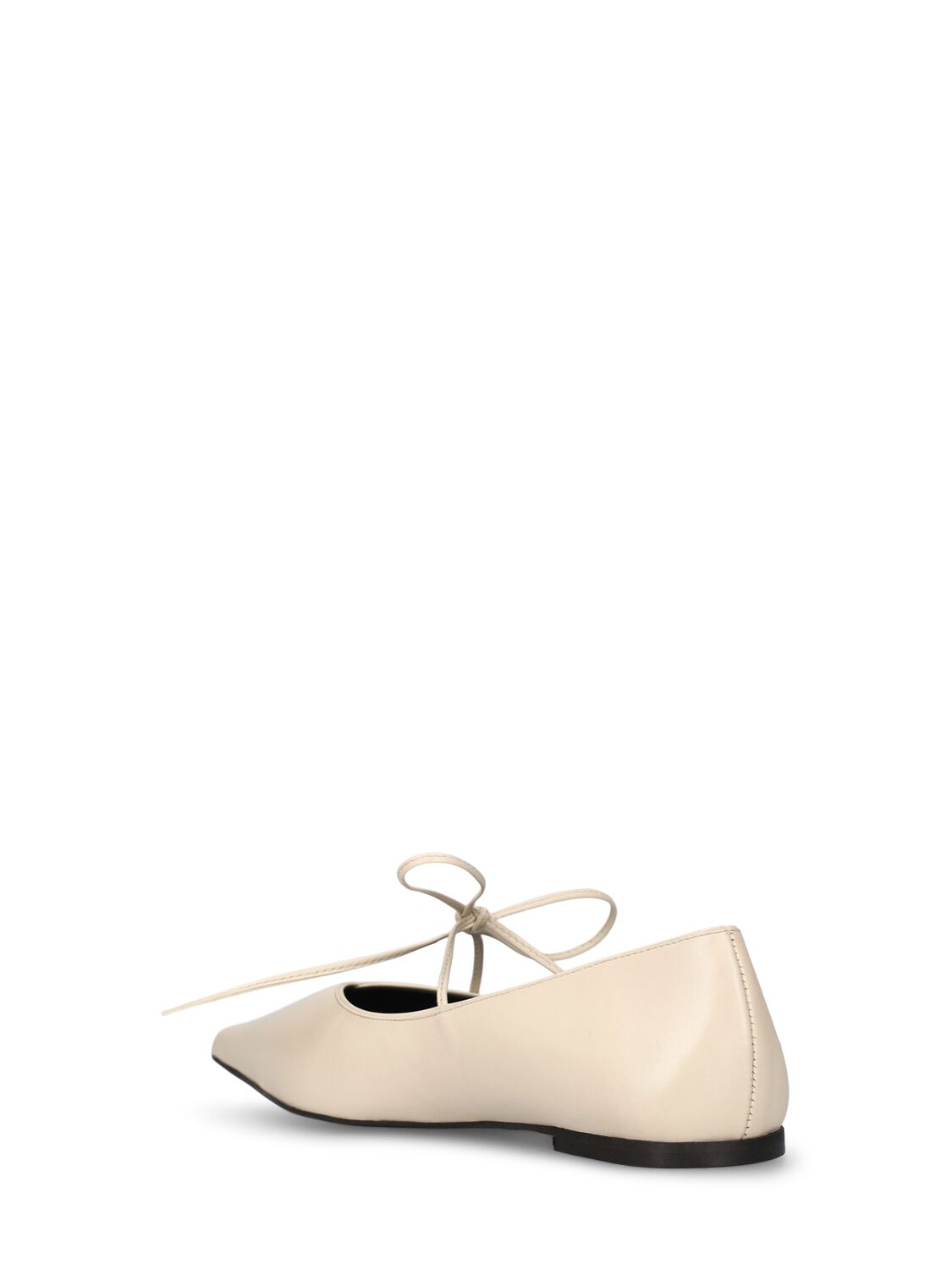 Shop Anine Bing 10mm Nikki Leather Flats In Ivory