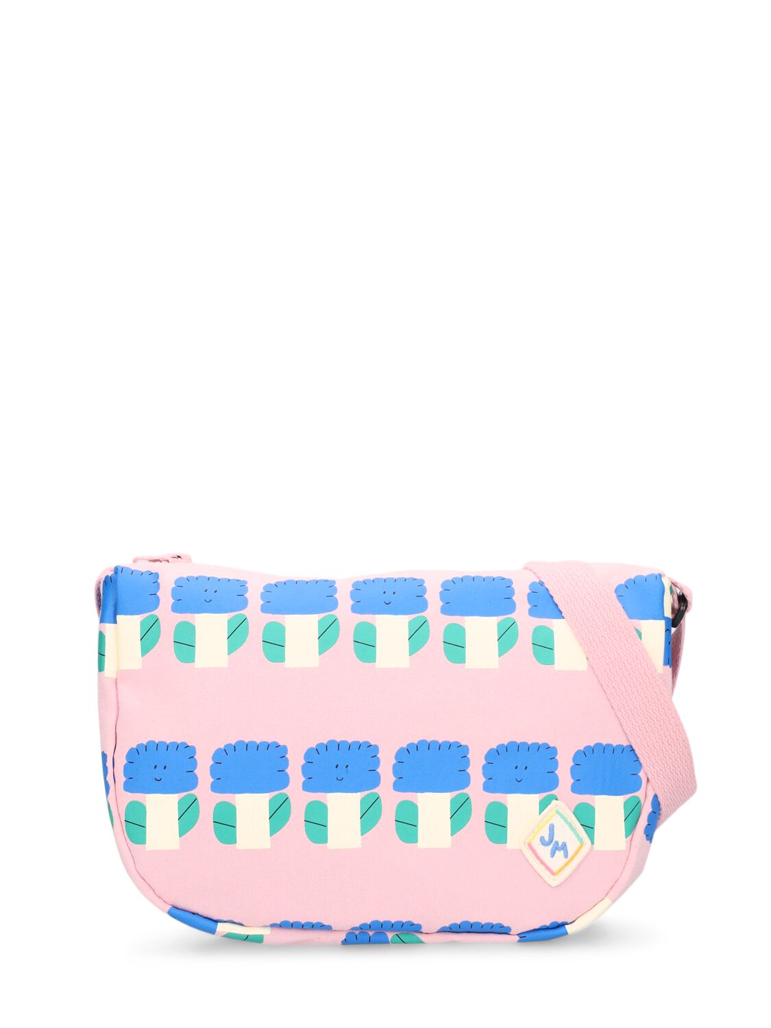 Jellymallow Kids' Printed Cotton Sling Bag In Pink