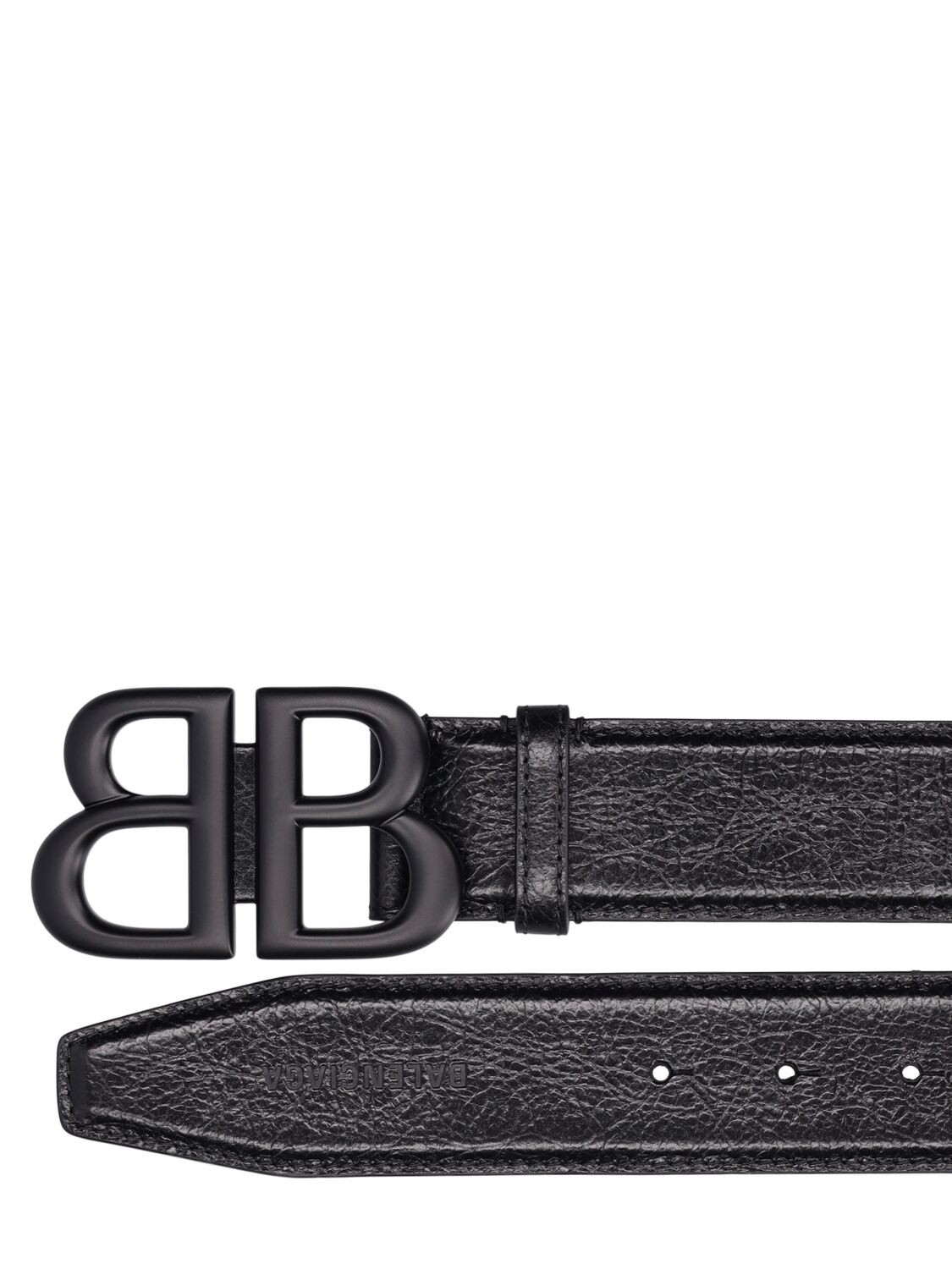 Shop Balenciaga 4.0cm Monaco Leather Belt In Black