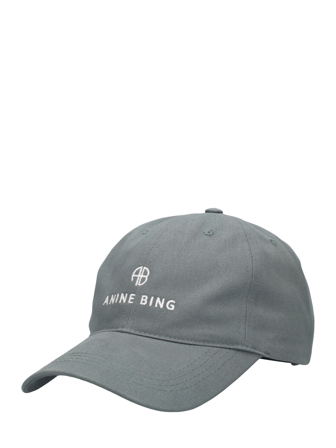 Shop Anine Bing Jeremy Cotton Baseball Cap In Dark Sage