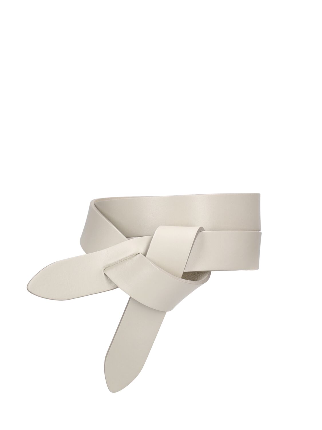 Isabel Marant Lecce Leather Belt In Chalk