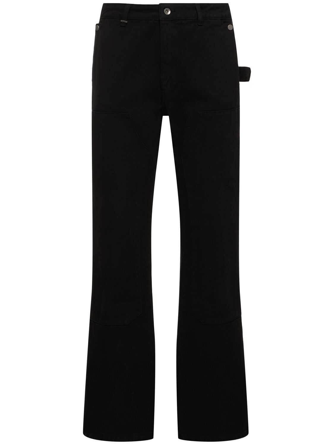 Flâneur Straight Denim Carpenter Jeans In Black Denim Oc