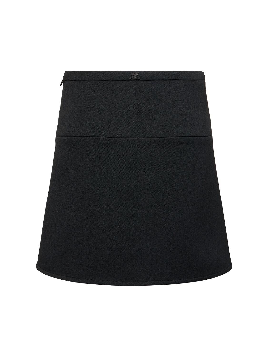 Shop Courrèges Ellipse Twill Mini Skirt In 블랙