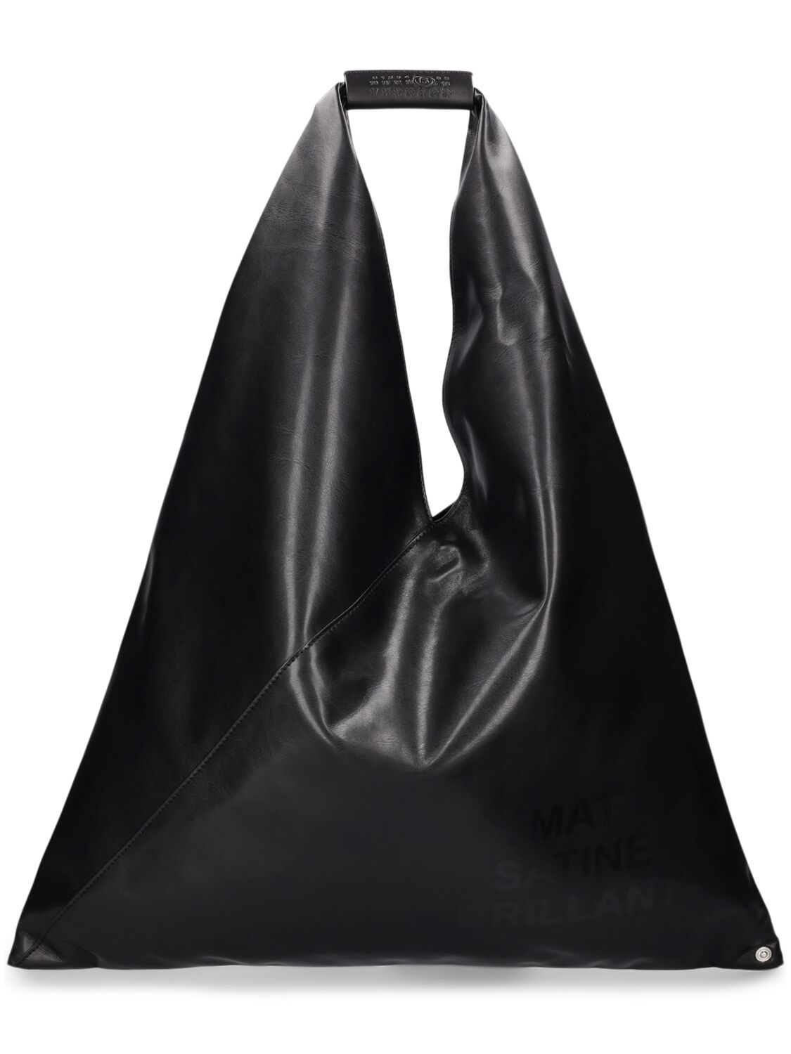 Shop Mm6 Maison Margiela Medium Classic Japanese Faux Leather Bag In Black