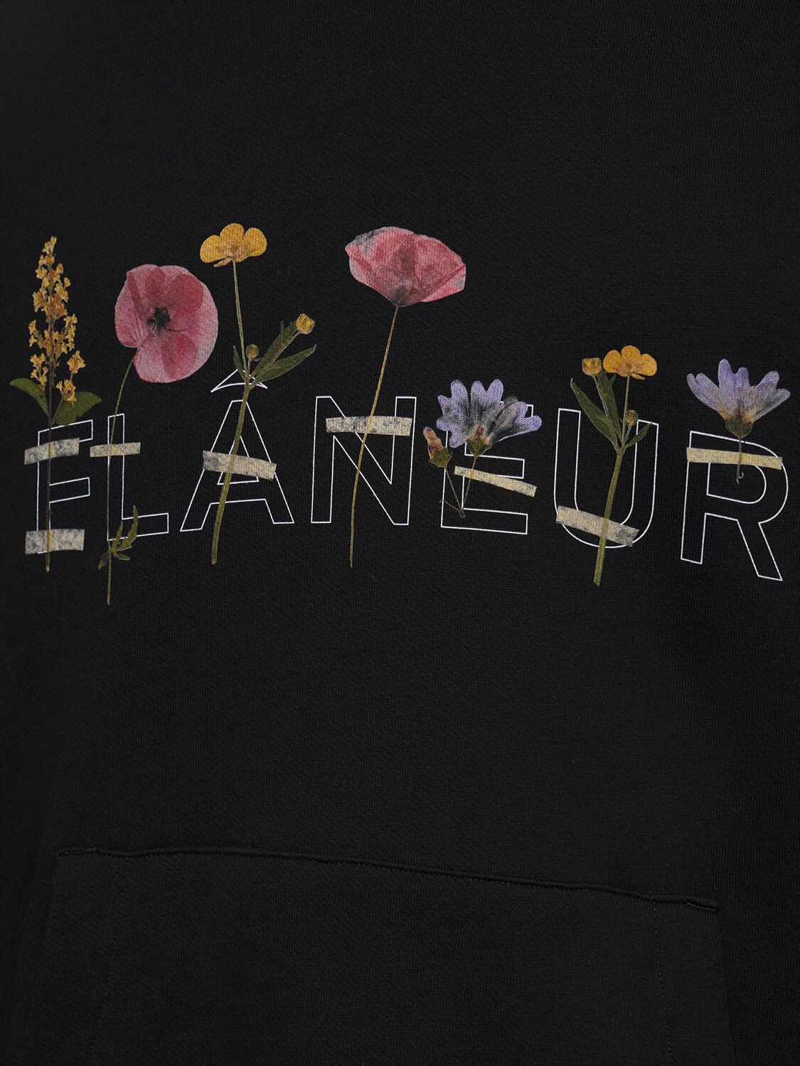 Shop Flâneur Botanical Hoodie In Black Oc
