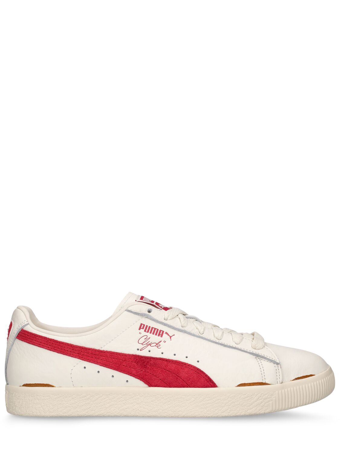 Puma Neverworn Iii Clyde Sneakers In White,club Red