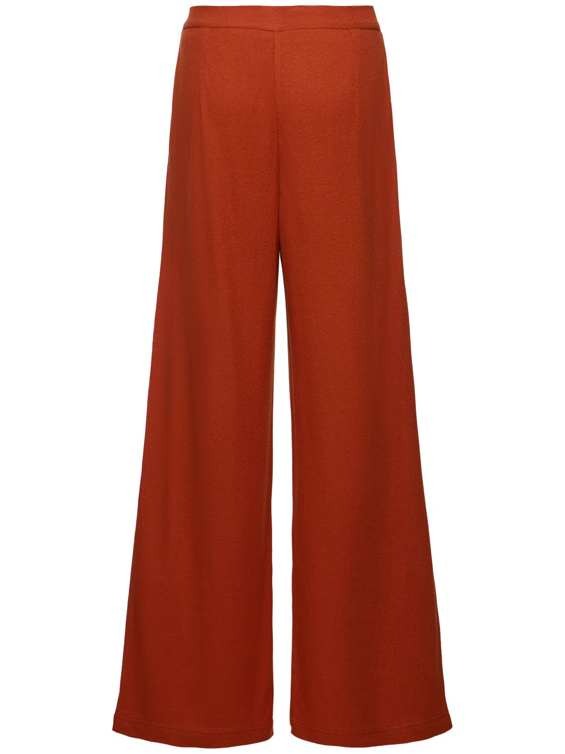 Shop Max Mara Brina Linen Blend Jersey Straight Pants In Red