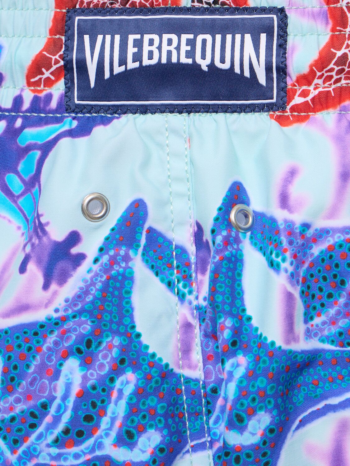 Shop Vilebrequin Moorea Print Nylon Twill Swim Shorts In 蓝绿色