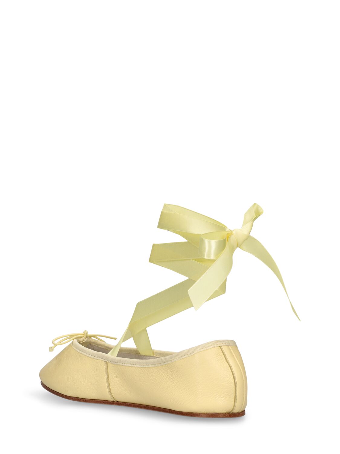 Shop Repetto 10mm Sophia Leather Ballerina Flats In Yellow
