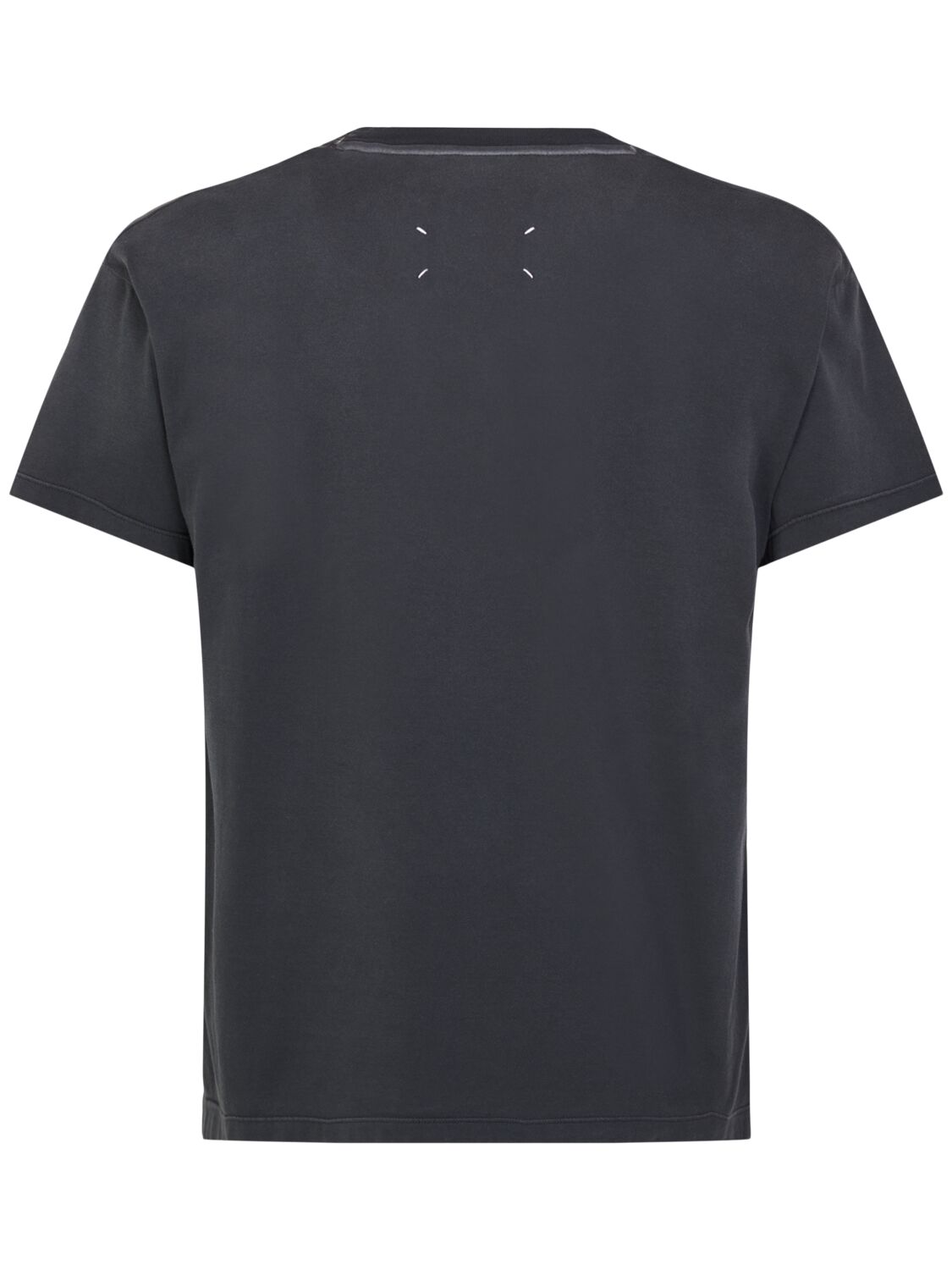 Shop Maison Margiela Overdyed Cotton Jersey T-shirt In Washed Black