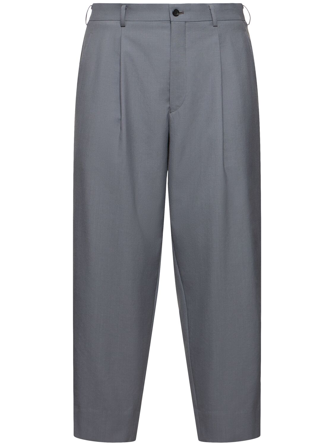Comme Des Garçons Pleated Wool Pants In Gray