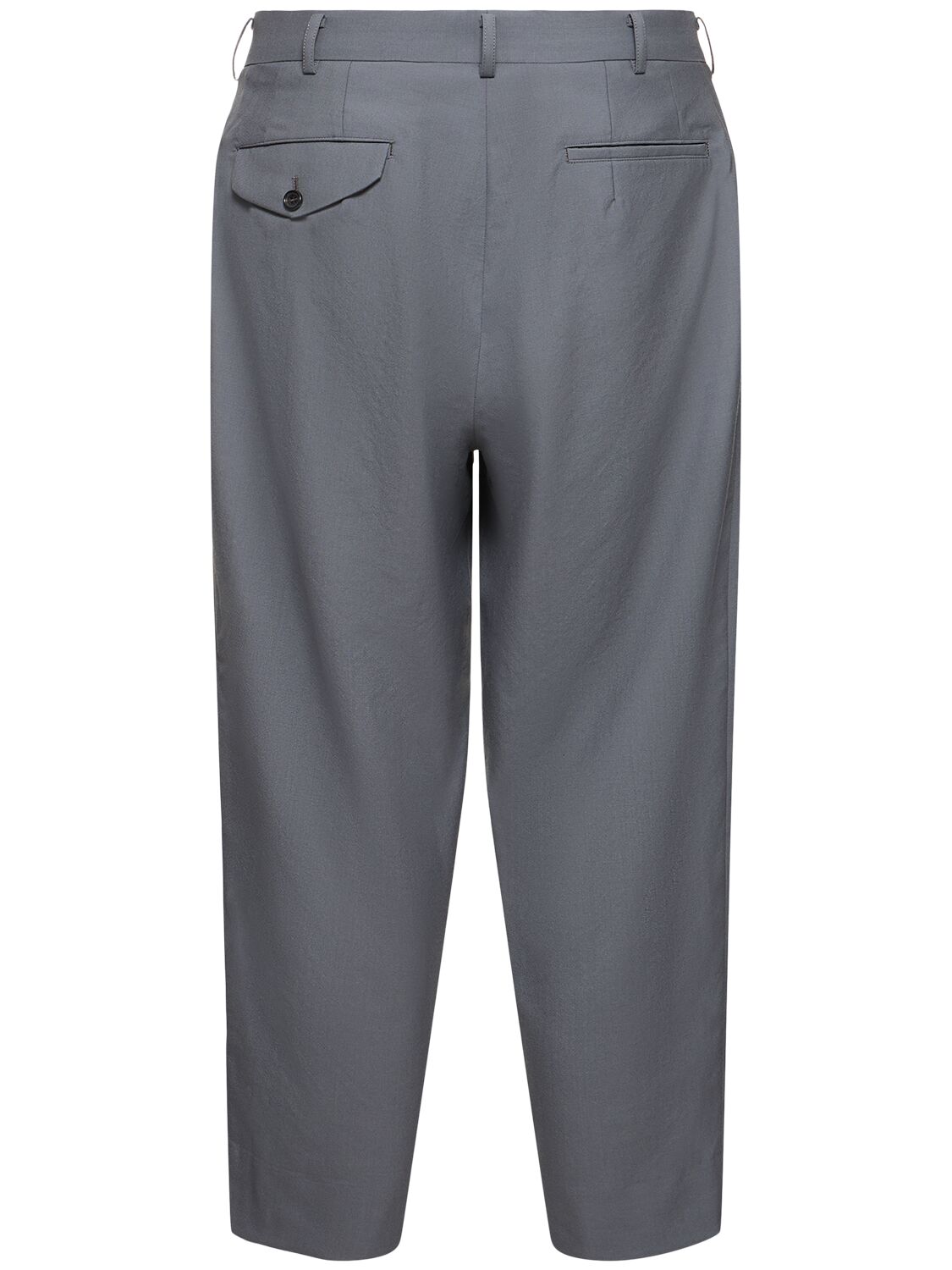 Shop Comme Des Garçons Pleated Wool Pants In Grey
