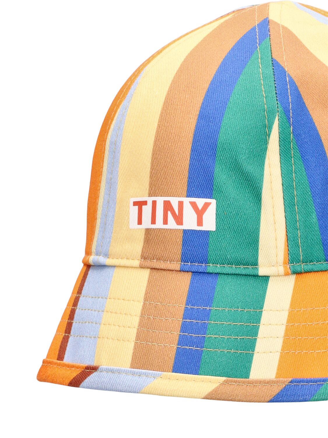 Shop Tiny Cottons Striped Cotton Hat In Multicolor