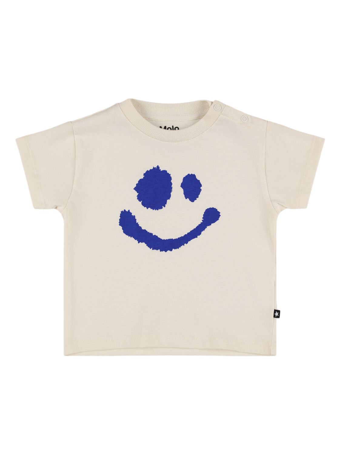 Image of Smile Print Organic Cotton T-shirt