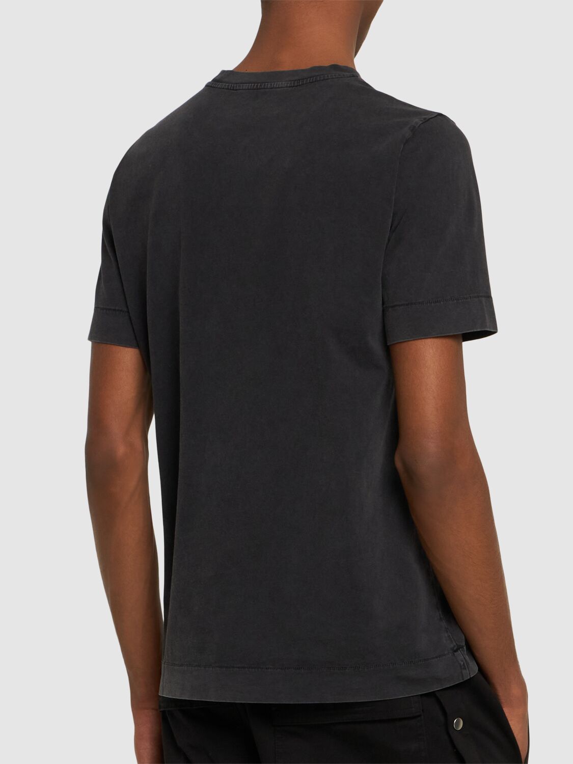 Shop Alyx Logo Print Cotton Jersey S/s T-shirt In Black