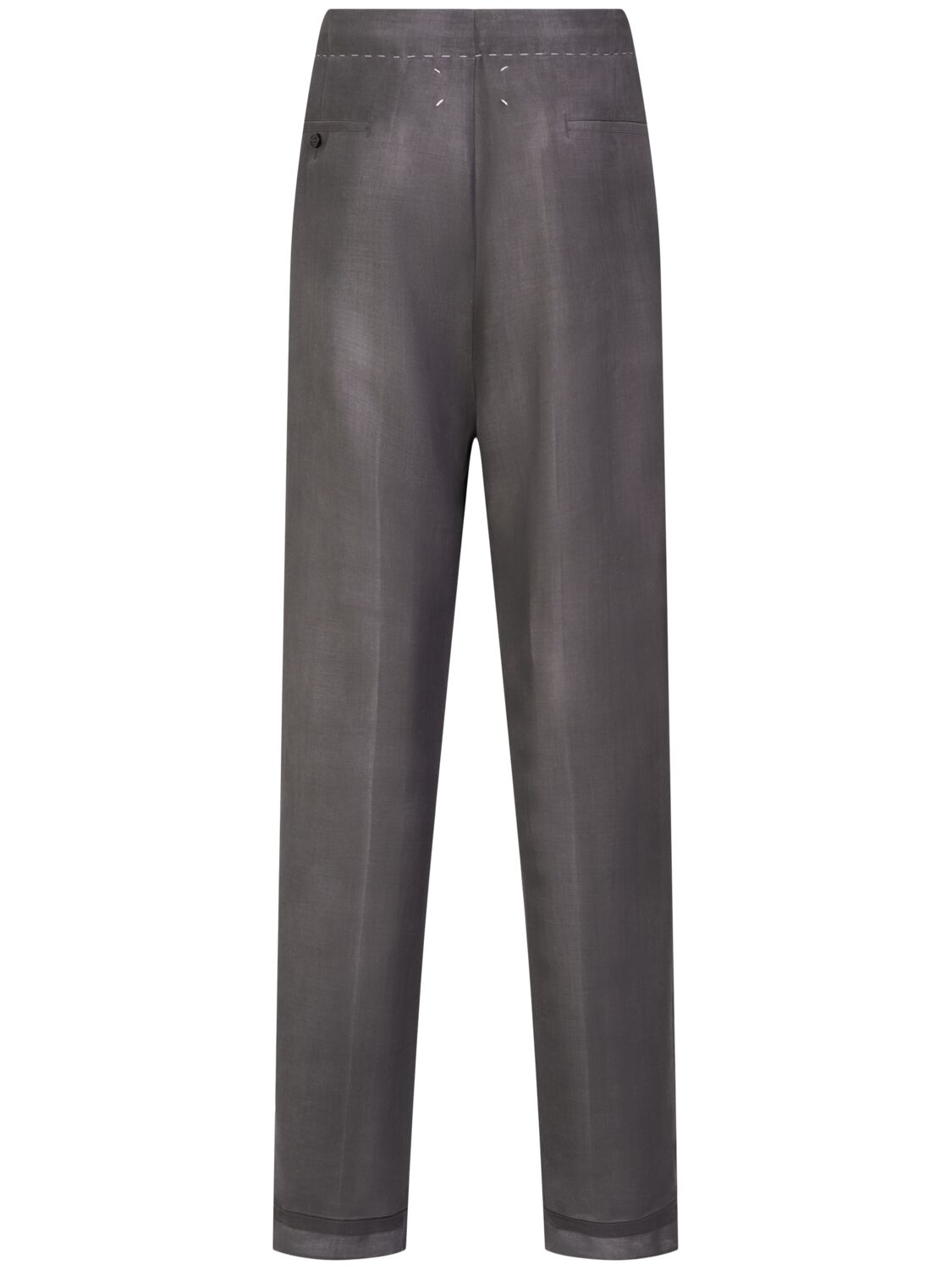 Shop Maison Margiela Spray Treatment Wool & Mohair Pants In Dark Taupe