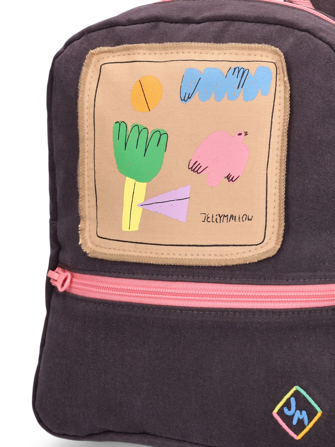 Shop Jellymallow Cotton Backpack In 블랙