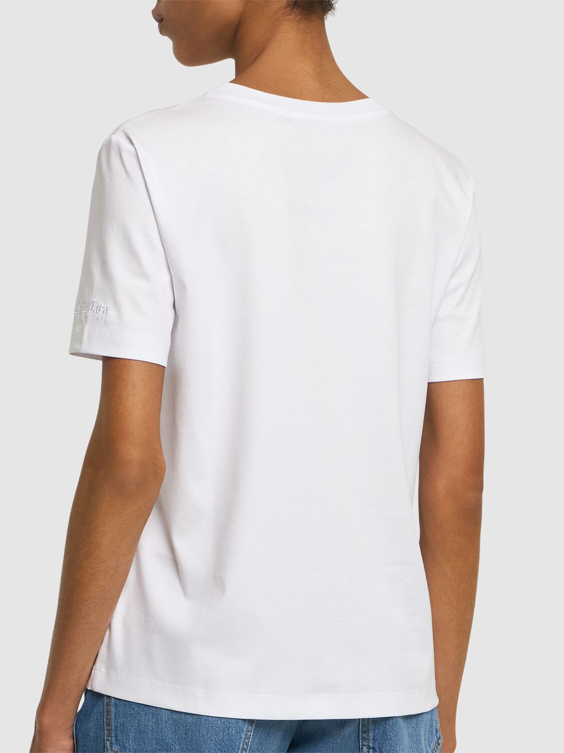 Shop Max Mara Cosmo Interlock T-shirt In White